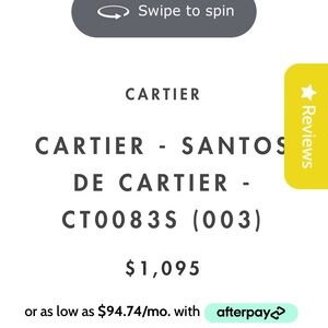 Authentic Cartier Pilot Sunglasses